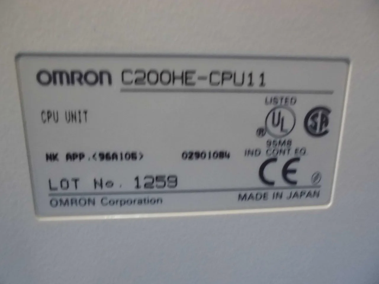 오므론 C200HE-CPU11 시퀀서(PLC) 상세 이미지 - ASKINDEX 코리아