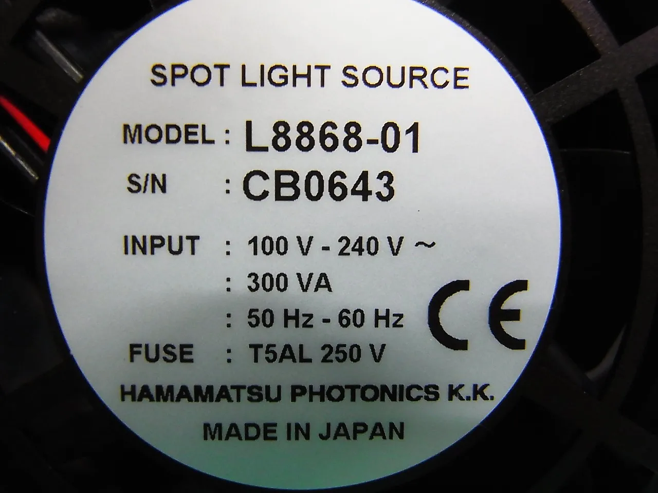 Hamamatsu Photonics L8868-01 UV lamp (ultraviolet irradiation) Detail Image - ASKINDEX Korea