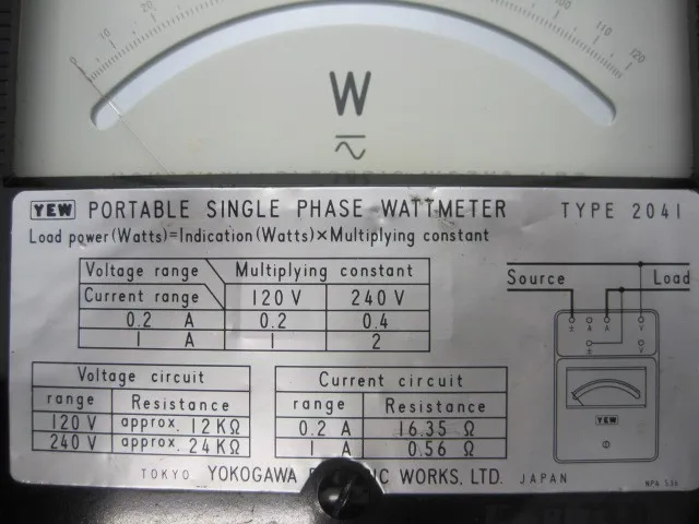 Yokogawa Electric 2041 Single-phase power meter Detail Image - ASKINDEX Korea