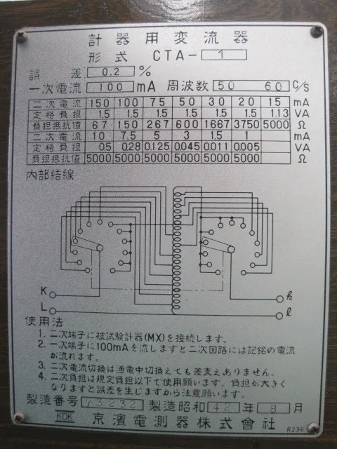게이힌 전측기 CTA-1 계기용 변류기 상세 이미지 - ASKINDEX 코리아