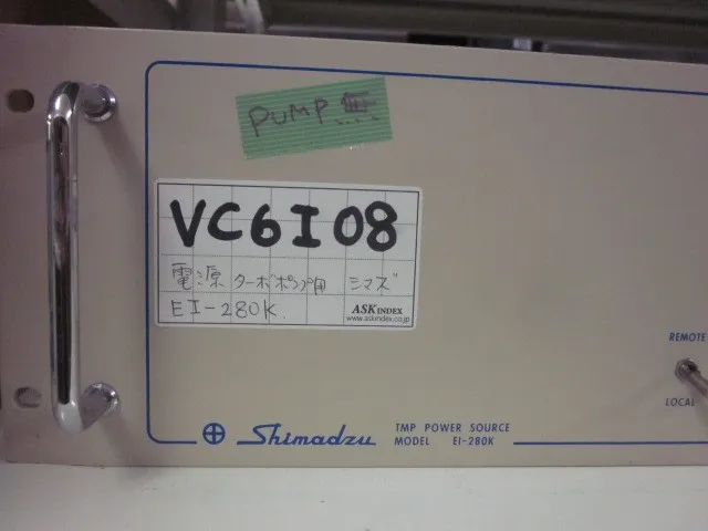 Shimazu EI-280K Turbomolecular pump controller Detail Image - ASKINDEX Korea