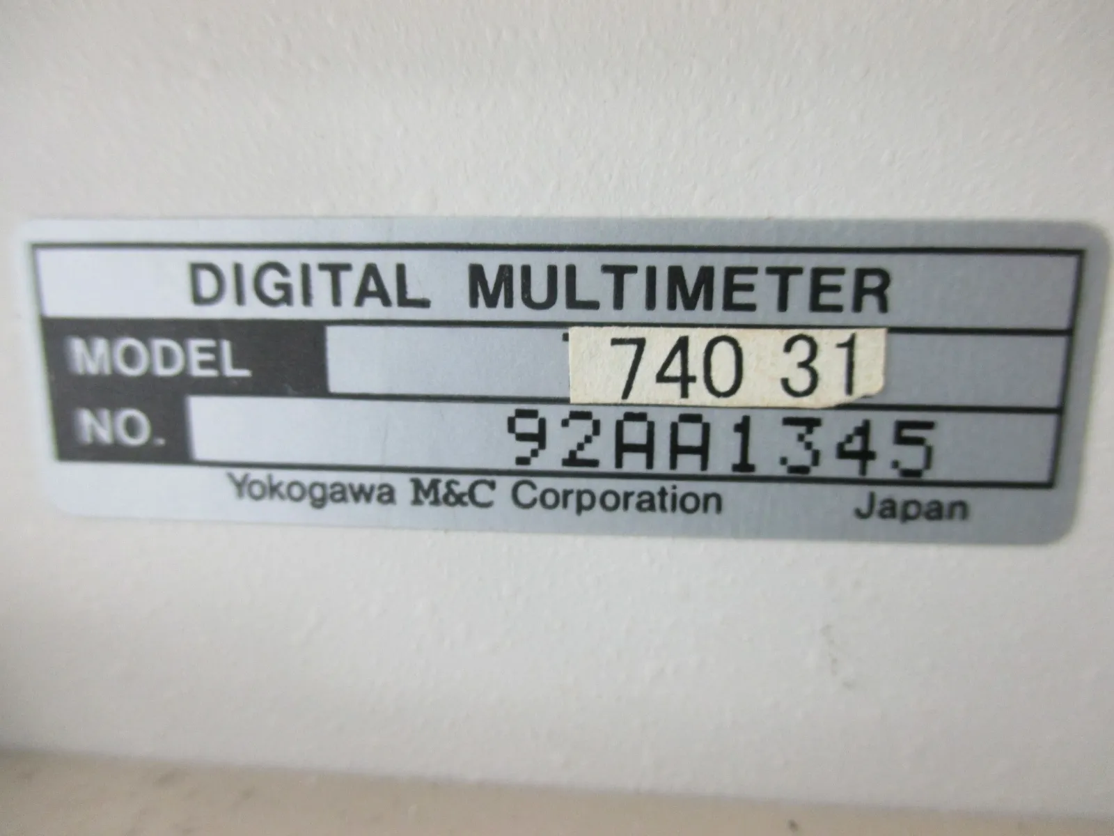 Yokogawa M&amp;C 740 31 Digital multimeter Detail Image - ASKINDEX Korea