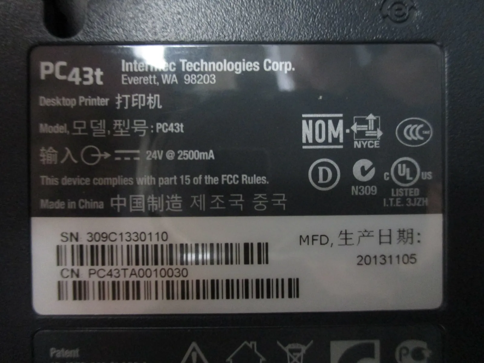 Intertec PC43t Label printer Detail Image - ASKINDEX Korea