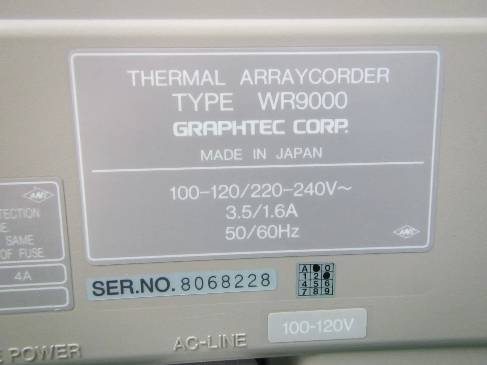 Graphtec WR9000 Thermal Array Coder Detail Image - ASKINDEX Korea