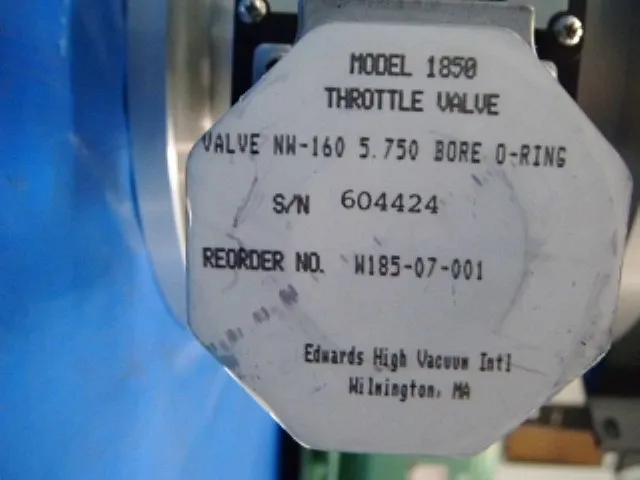 Edwards 1850 Butterfly Valve Detail Image - ASKINDEX Korea