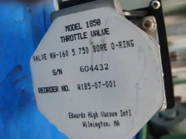 Edwards 1850 Butterfly Valve Detail Image - ASKINDEX Korea