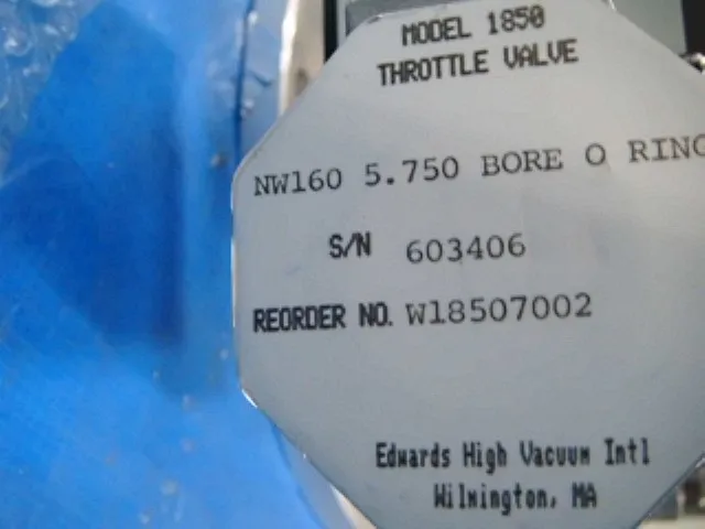 Edwards 1850 Butterfly Valve Detail Image - ASKINDEX Korea