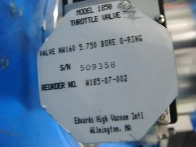 Edwards 1850 Butterfly Valve Detail Image - ASKINDEX Korea