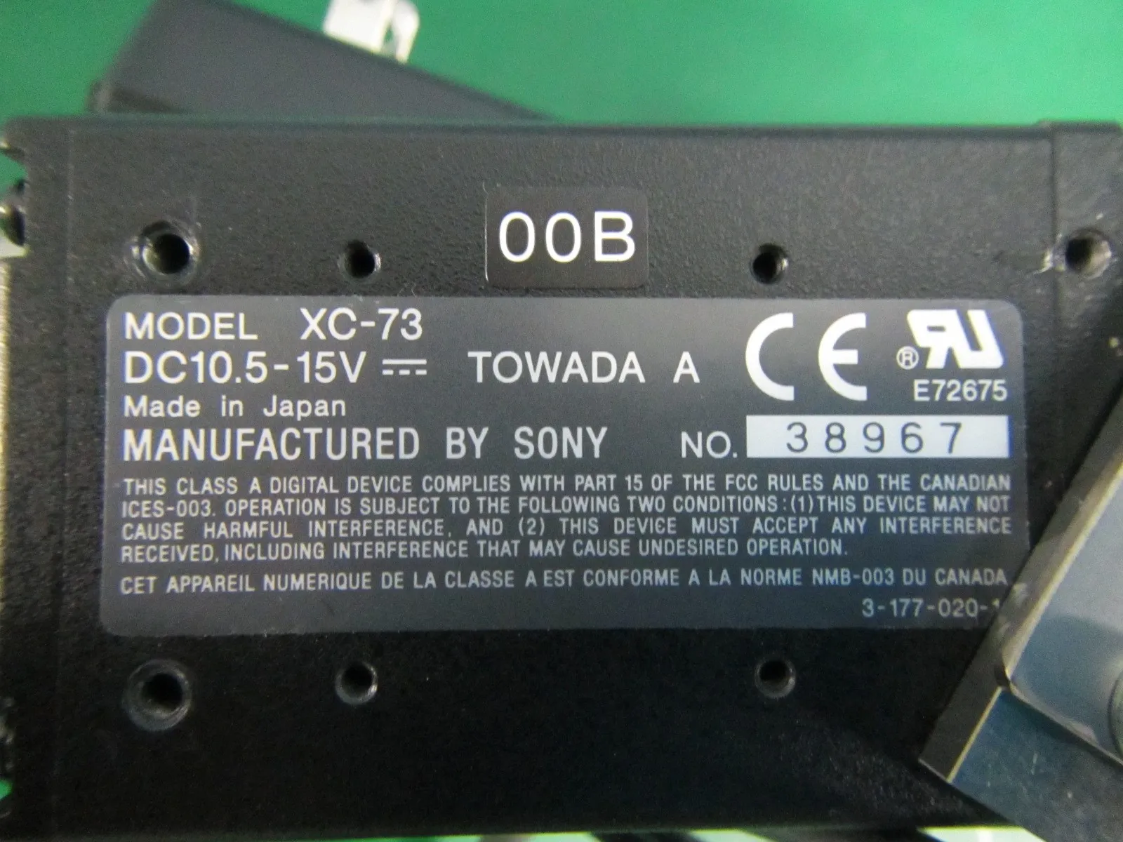 Sony XC-73 CCD camera Detail Image - ASKINDEX Korea