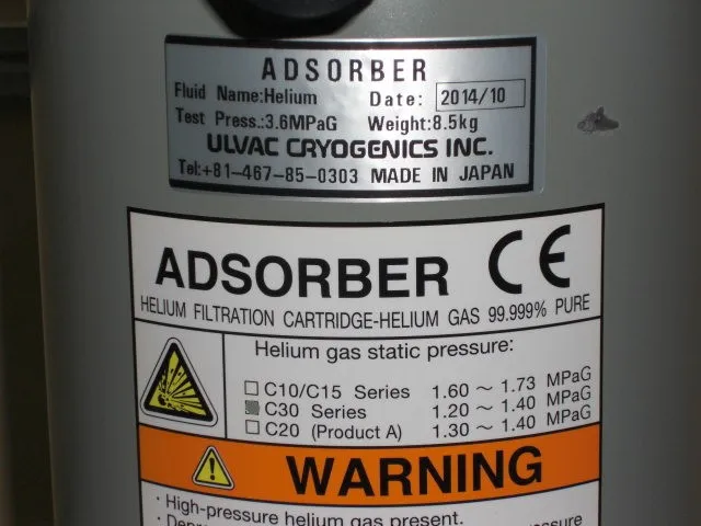 ULVAC Cryogenics C20 Absorber Detail Image - ASKINDEX Korea