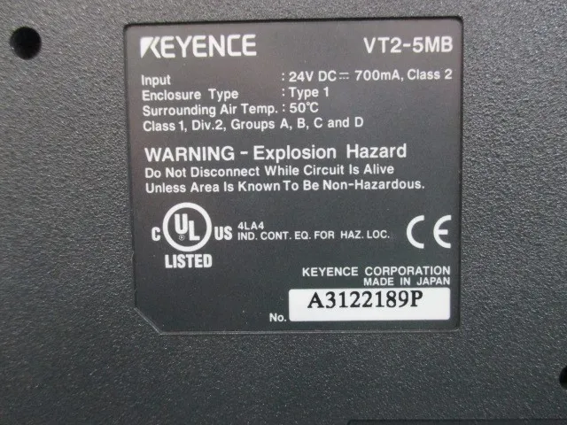 Keyence VT2-5MB 터치 패널 상세 이미지 - ASKINDEX 코리아