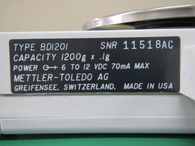 METTLER TOLEDO BD1201 electronic scale Detail Image - ASKINDEX Korea