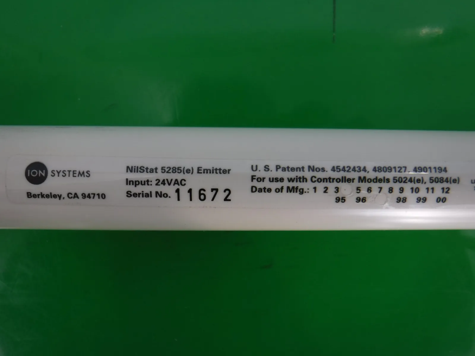 Ion Systems NilStat5285 Ionizer (bar/discharge part) Detail Image - ASKINDEX Korea