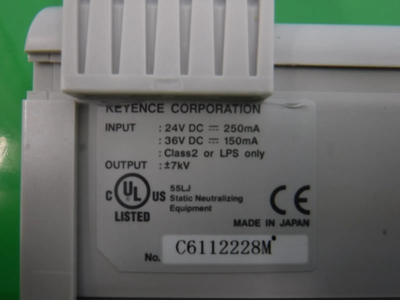 Keyence SJ-V060 Ionizer (with built-in bar/discharge controller) Detail Image - ASKINDEX Korea