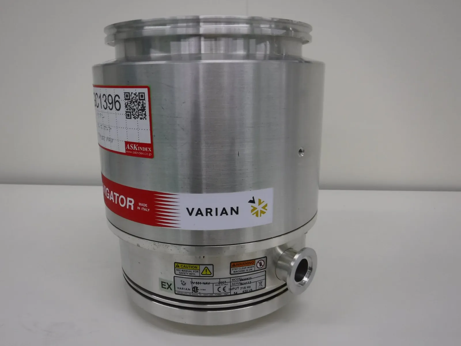 Varian TV551NAV turbomolecular pump Detail Image - ASKINDEX Korea