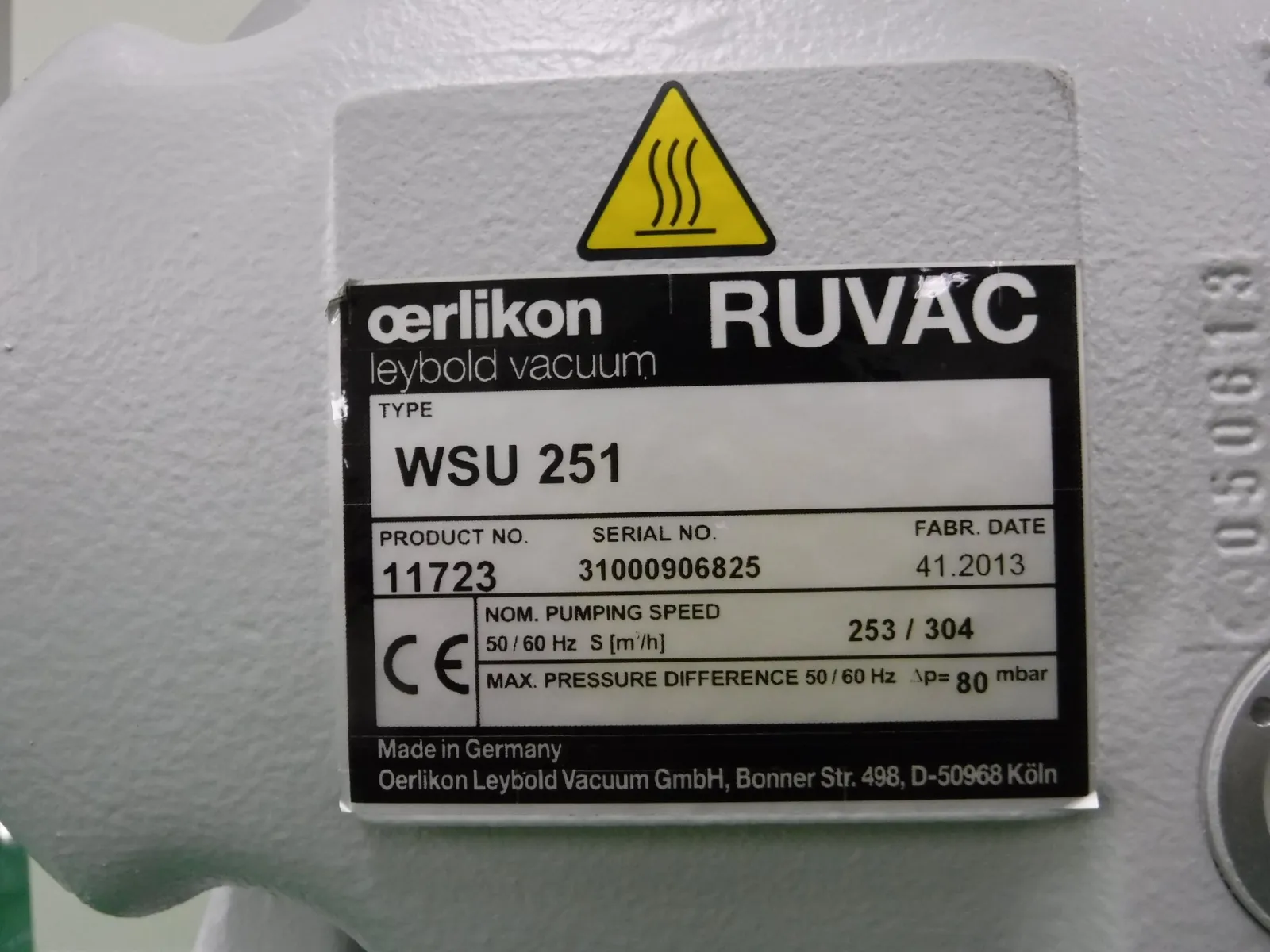 Oerlikon Leybold LV80 Dry pump (exhaust set) (unused) Detail Image - ASKINDEX Korea