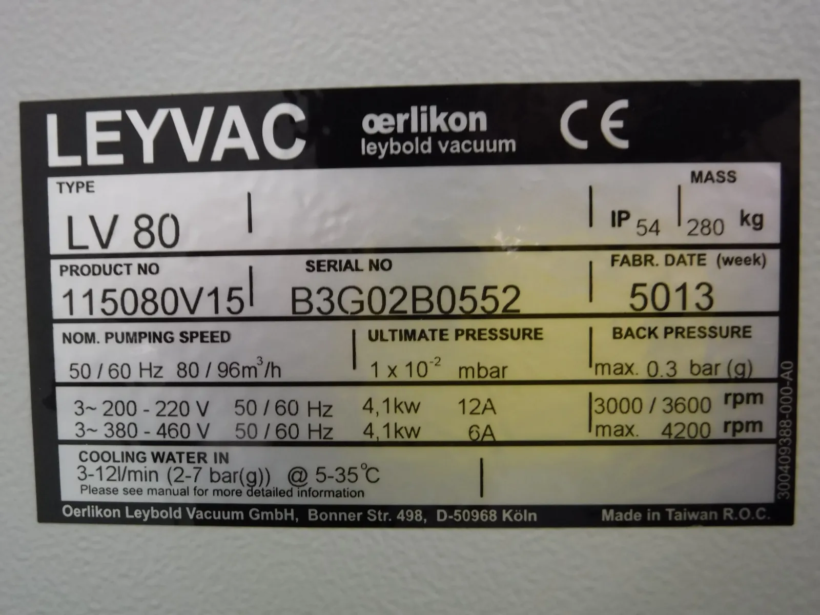 Oerlikon Leybold LV80 Dry pump (exhaust set) (unused) Detail Image - ASKINDEX Korea