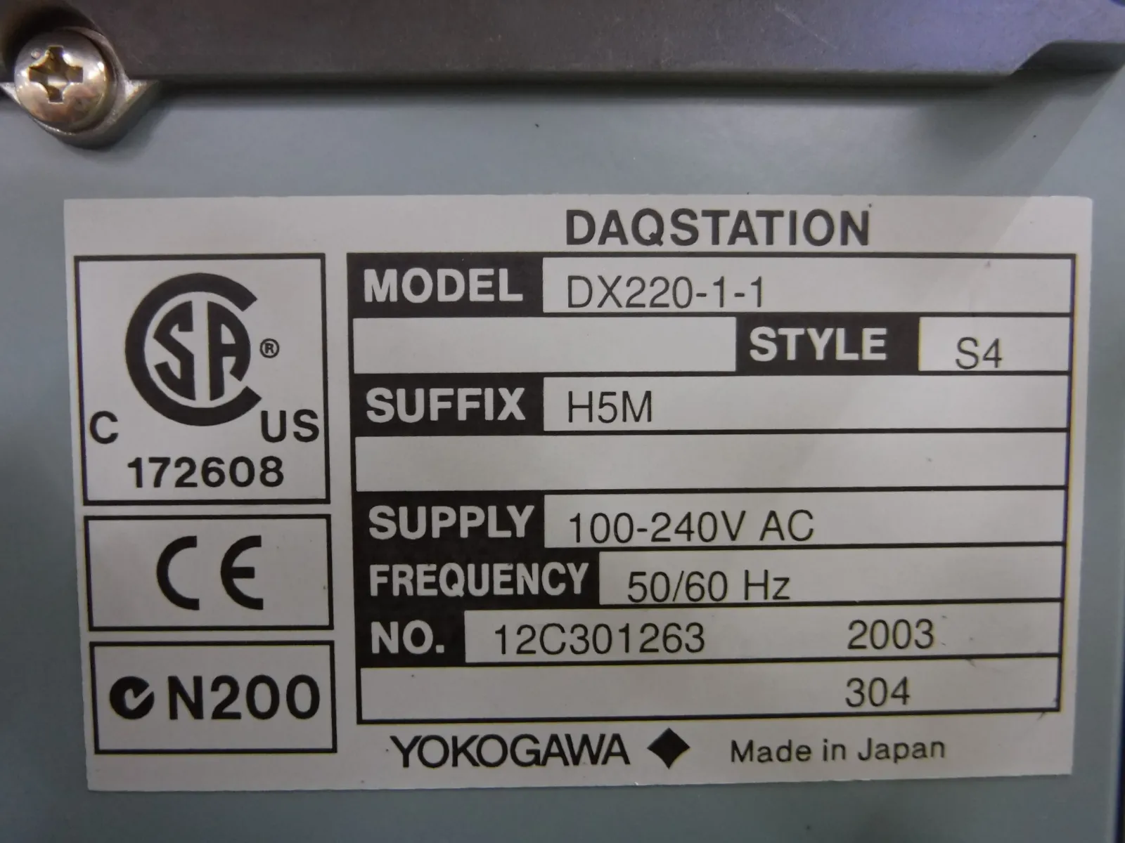 Yokogawa Electric DX220-1-1 recorder Detail Image - ASKINDEX Korea
