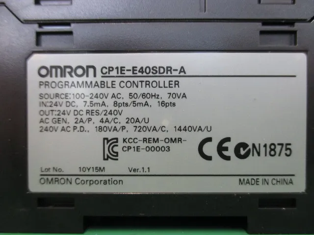 오므론 CP1E-E40SDR-A 시퀀서(PLC)(미사용품) 상세 이미지 - ASKINDEX 코리아