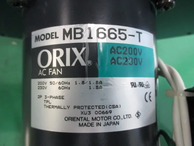 Oriental Motor MB1665-T fan Detail Image - ASKINDEX Korea