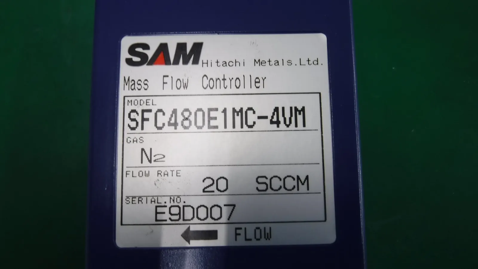 SAM HITACHI SFC480E1MC-4VM Mass Flow Controller Detail Image - ASKINDEX Korea