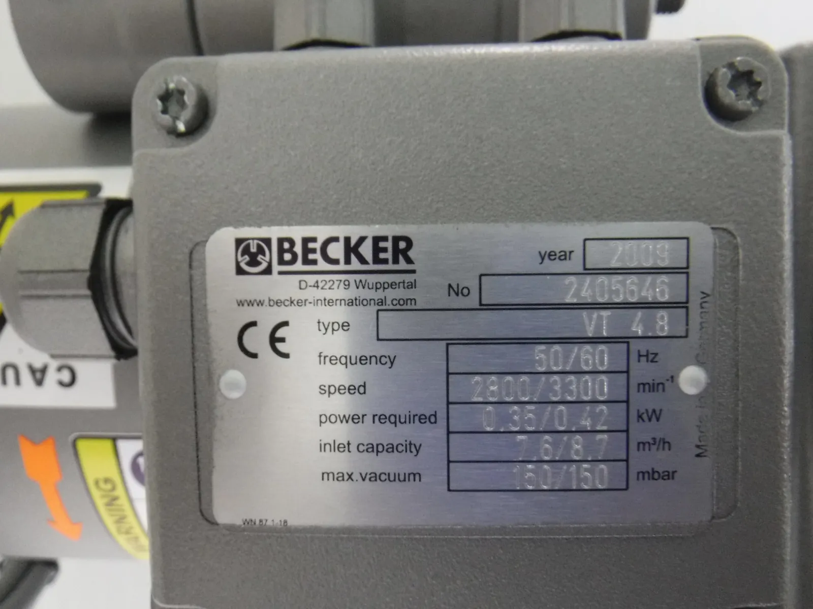 베커 VT4.8 로터리 펌프 상세 이미지 - ASKINDEX 코리아