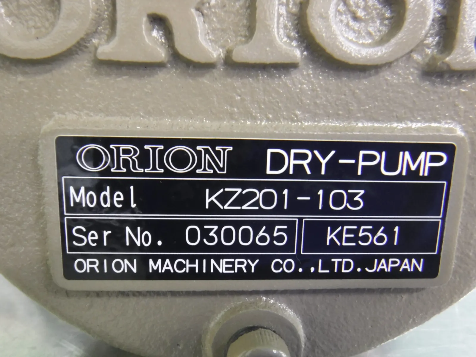 Orion KZ201-103 Dry Pump Detail Image - ASKINDEX Korea