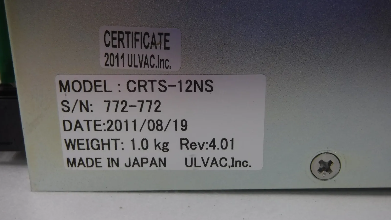 알백 CRTS-12NS 수정 발진 성막 컨트롤러용 센서 상세 이미지 - ASKINDEX 코리아
