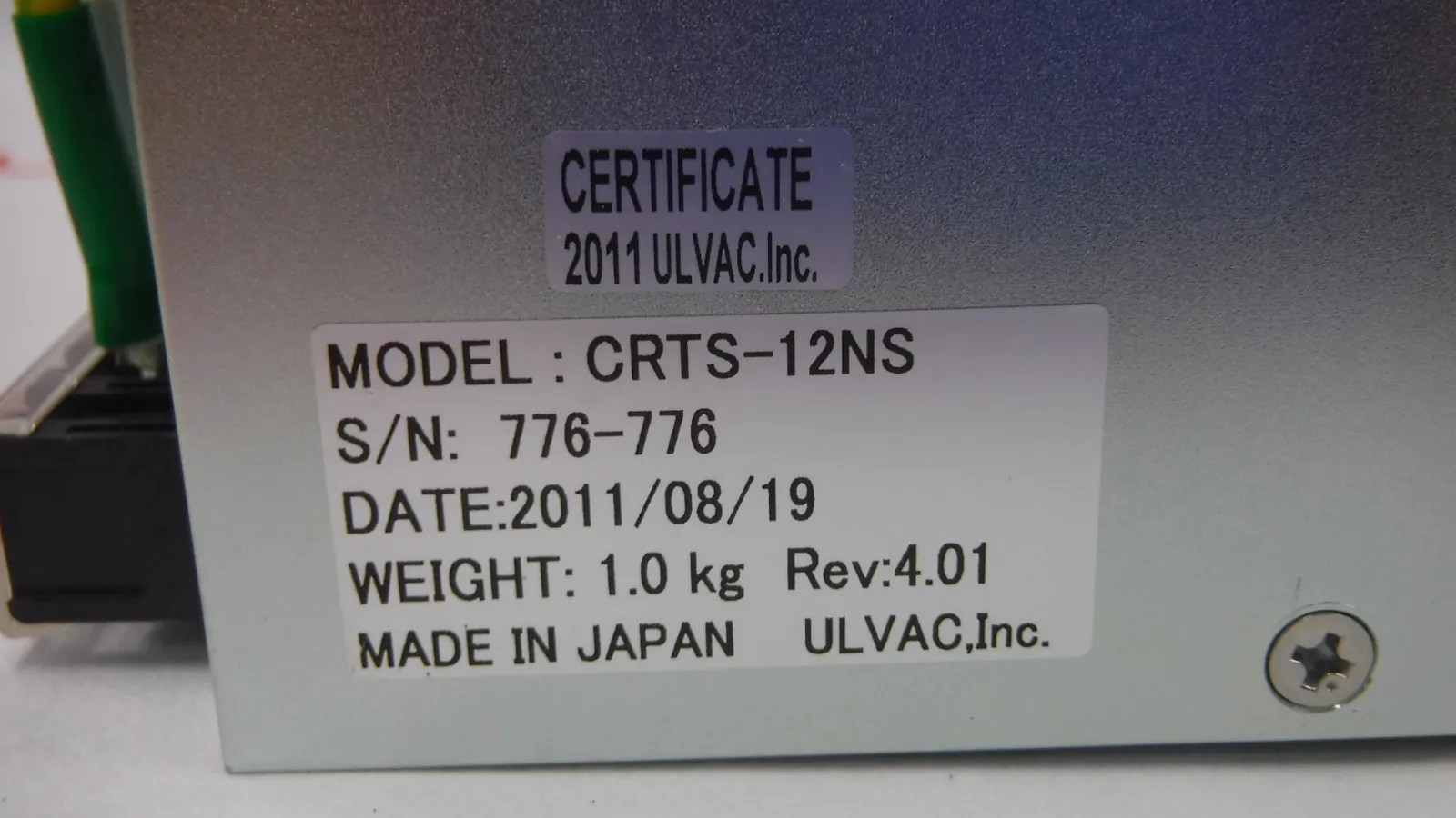 ULVAC CRTS-12NS Crystal oscillator film deposition controller sensor Detail Image - ASKINDEX Korea