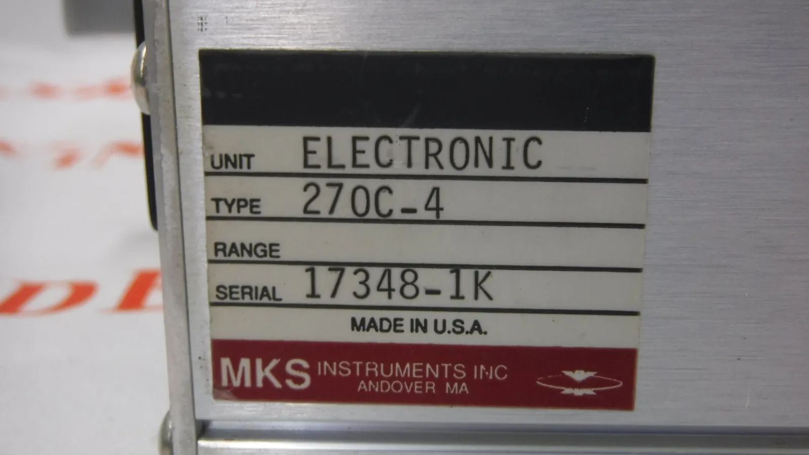 MKS 270C-4 진공계(버러트론) 상세 이미지 - ASKINDEX 코리아