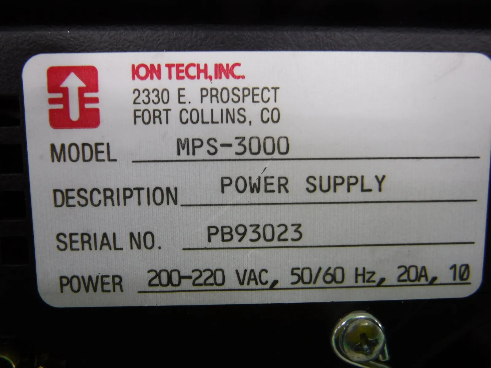 ION TECHTDY VEECO / ION TECH MPS-3000 Ion Source Power Supply Detail Image - ASKINDEX Korea