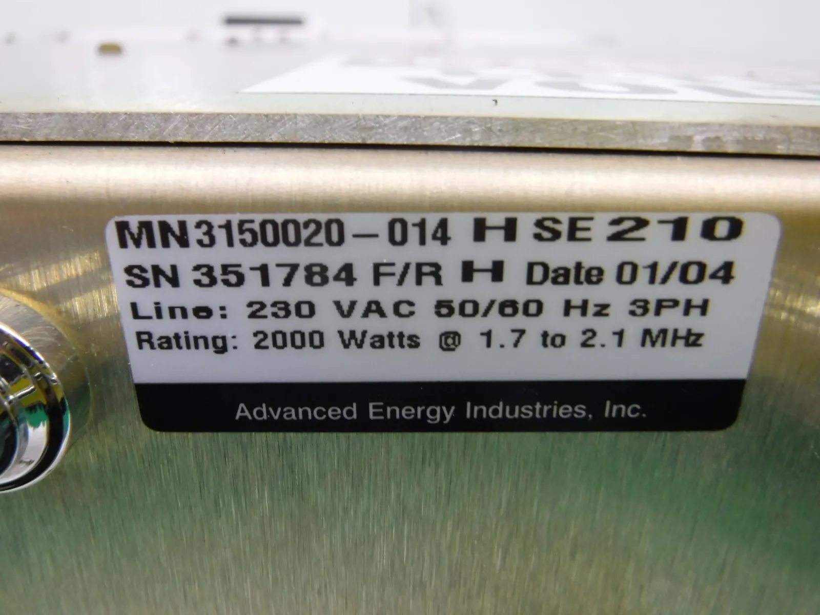 고급 에너지 RF-20MWC RF 전원 공급 장치 상세 이미지 - ASKINDEX 코리아