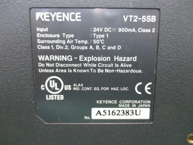 Keyence VT2-5SB 터치 패널 상세 이미지 - ASKINDEX 코리아