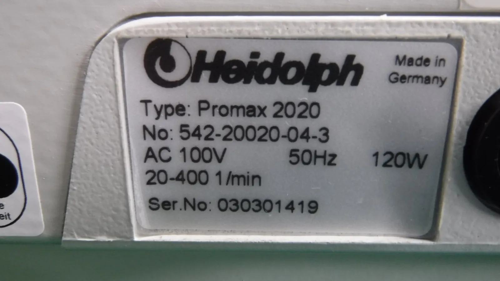 Heidolph Promax2020 3D mixer Detail Image - ASKINDEX Korea