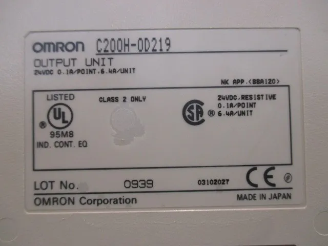 오므론 C200H-0D219 시퀀서(PLC) 상세 이미지 - ASKINDEX 코리아