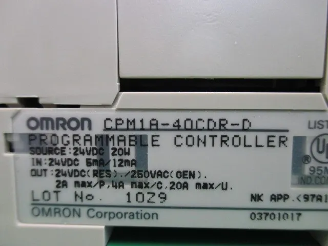 오므론 CPM1A-40CDR-D 시퀀서(PLC) 상세 이미지 - ASKINDEX 코리아