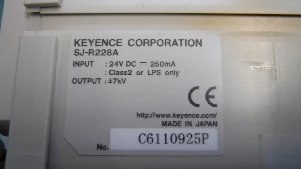 Keyence SJ-R228A Ionizer (bar/electrical unit controller built-in) Detail Image - ASKINDEX Korea