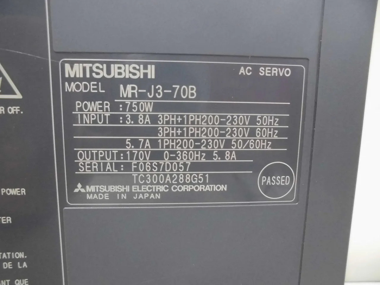 미쓰비시 전기 MR-J3-70B AC 서보 앰프 상세 이미지 - ASKINDEX 코리아
