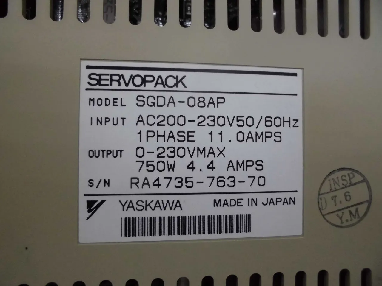 야스카와 전기 SGDA-08AP 서보 앰프 (서보 팩) 상세 이미지 - ASKINDEX 코리아