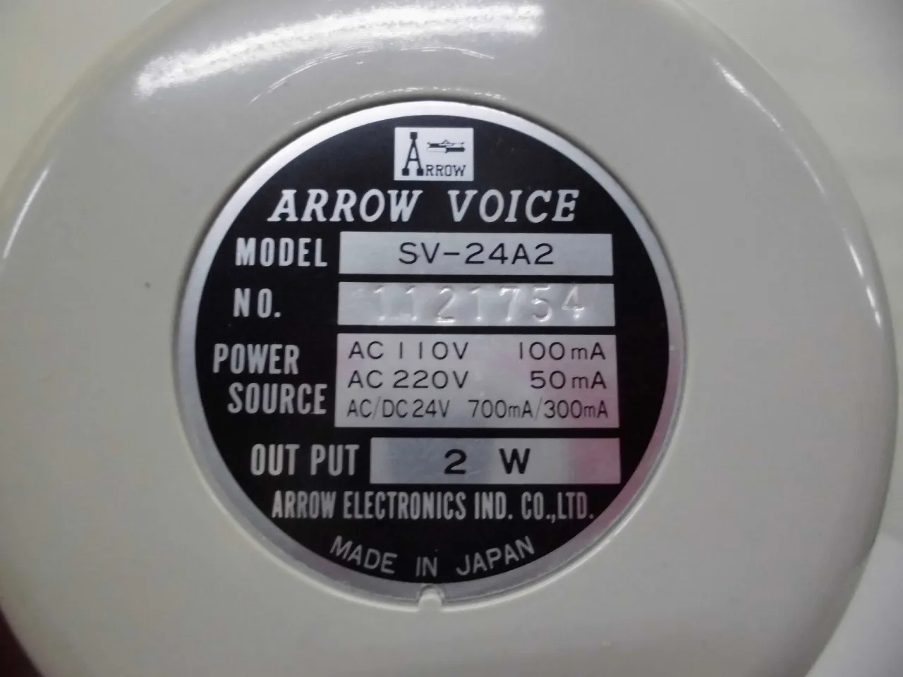 Arrow Electronics SV-24A2 Voice synthesis alarm Detail Image - ASKINDEX Korea