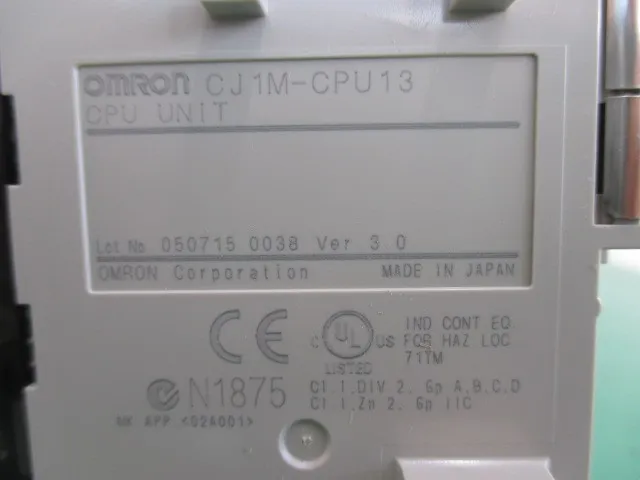 오므론 CJ1M-CPU13 시퀀서(PLC) 상세 이미지 - ASKINDEX 코리아