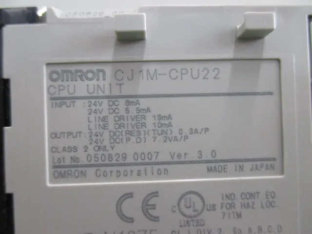 오므론 CJ1M-CPU22 시퀀서(PLC) 상세 이미지 - ASKINDEX 코리아