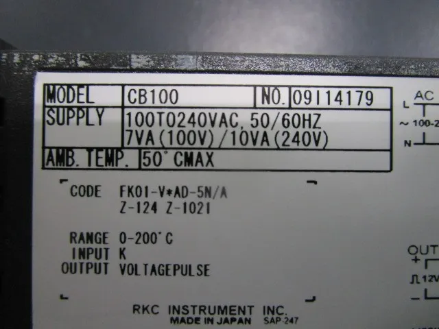 Ritual and Industry (RKC) CB-100 Temperature controller Detail Image - ASKINDEX Korea