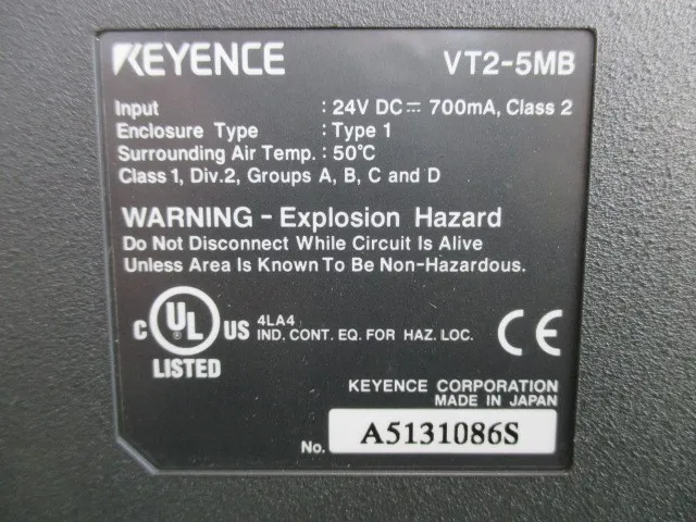Keyence VT2-5MB 터치 패널 상세 이미지 - ASKINDEX 코리아