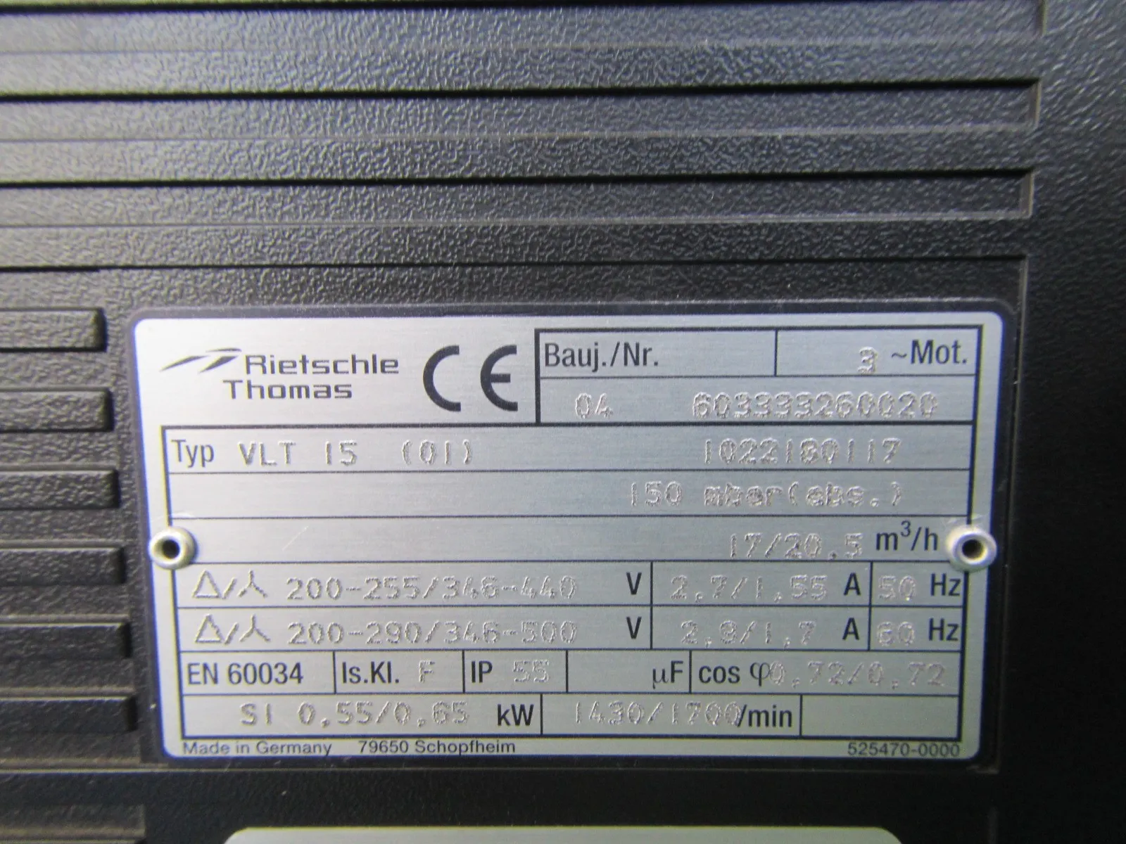 Gardner Denver VLT15 vacuum pump Detail Image - ASKINDEX Korea