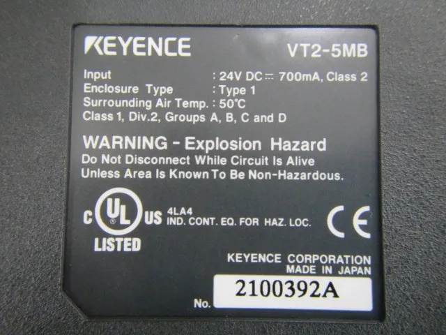 Keyence VT2-5MB 터치 패널 상세 이미지 - ASKINDEX 코리아