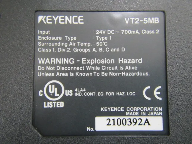 Keyence VT2-5MB 터치 패널 상세 이미지 - ASKINDEX 코리아