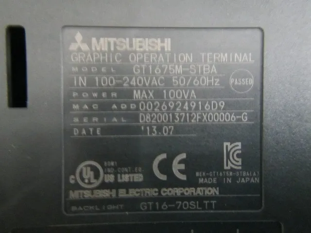 미쓰비시 GT1675M-STBA 터치 패널 상세 이미지 - ASKINDEX 코리아