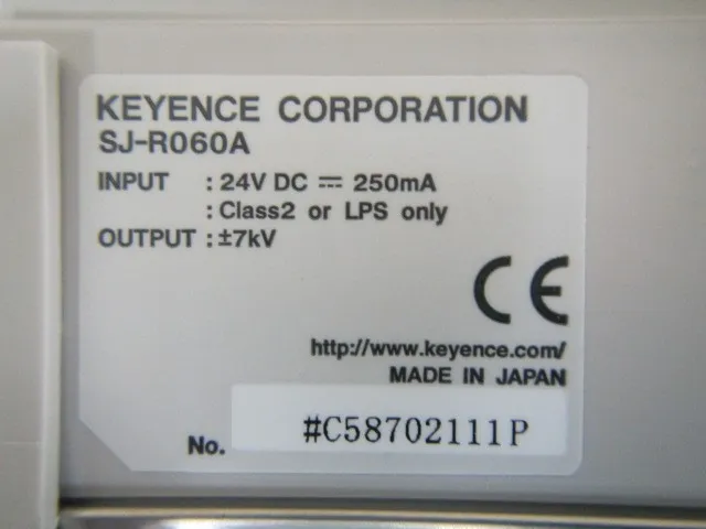 Keyence SJ-R060A 이오나이저 (바 / 컨트롤러 내장 / 전원 없음) 상세 이미지 - ASKINDEX 코리아