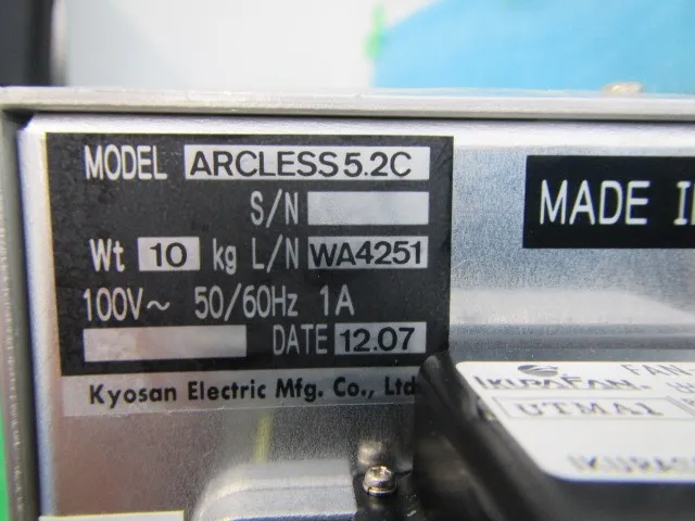 쿄조제작소 ARCLESS5.2C 역전압 펄스 발생기 상세 이미지 - ASKINDEX 코리아